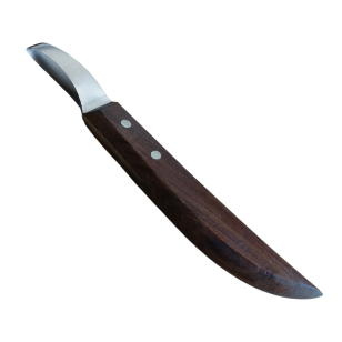 Нож копытный с деревянной ручкой петлевой