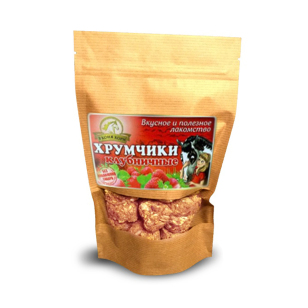 Лакомство для лошади Хрумчики "Клубничные" 150 г.