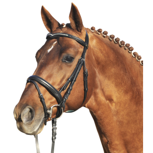 Оголовье трензельное НКМ со стразами и V- налобником Оголовье трензельное НКМ со стразами и V- налобником