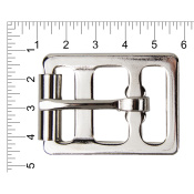 Пряжка для подпруги с роллером штампованная, никелированная сталь Пряжка для подпруги с роллером штампованная, никелированная сталь