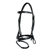 Оголовье трензельное с белой строчкой без повода