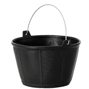 Тазик для лошади "Farmer" с металлической ручкой 12 л, резинопластик