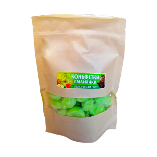Лакомство д/лошади Коньфетки-смайлики "Яблоко" 480г. арт.60446