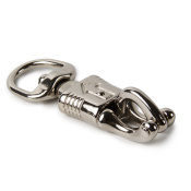 Карабин Panic 12 см с вертлюгом, никелированый Карабин Panic 12 см с вертлюгом, никелированый