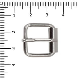 Пряжка стальная 16 мм с роликом Farmer, никель, NP-0318