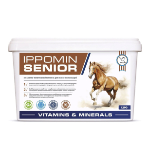Подкормка IPPOMIN SENIOR для возрастных лошадей, 1200 гр