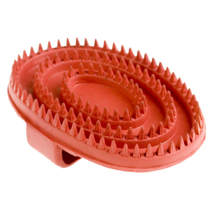 Скребница резиновая для чистки лошади 