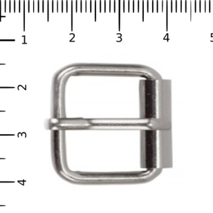 Пряжка стальная 20 мм с роликом Farmer, никель