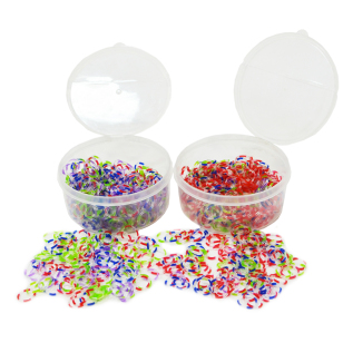 Резинки для гривы силиконовые пестрые