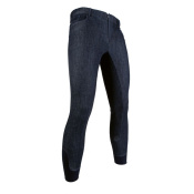 Бриджи мужские для верховой езды "Denim" с полной силиконовой леей 