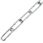 Цепь стальная длиннозвенная оцинкованная № 4/ 1м Цепь стальная длиннозвенная оцинкованная № 4/ 1м