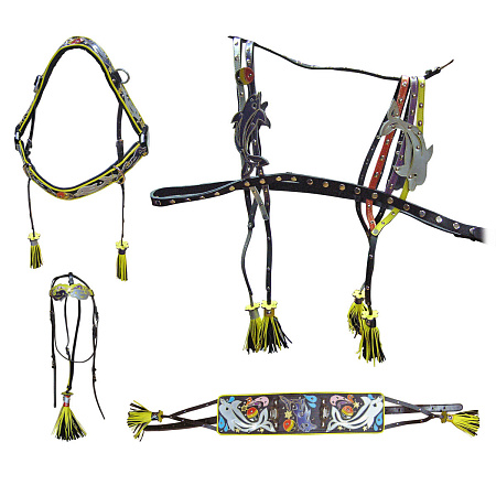 Упряжь парадная для пони с шоркой в комплекте Русская упряжь