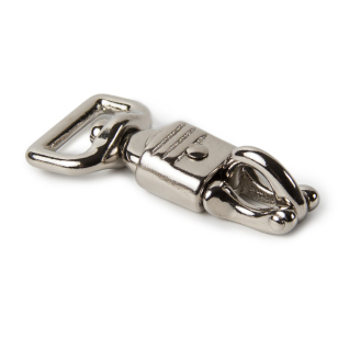 Карабин Panic 8 см с вертлюгом, никелированый Карабин Panic 8 см с вертлюгом, никелированый