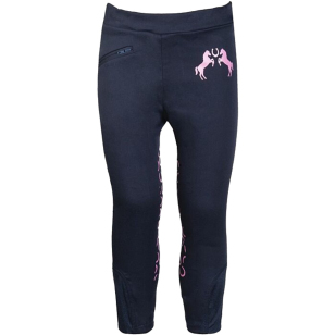 Лосины детские для верховой езды HKM "Pink Pony" с силиконовой коленной леей