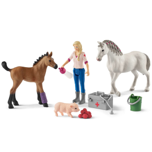 Набор кобыла и жеребенок у врача