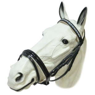 Оголовье трензельное "EQUIMAN" с серебристой отделкой