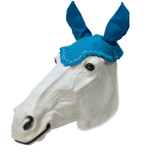 Капор "Уши" с бусинами или кантом для лошади