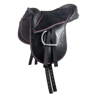 Седло для пони синтетическое в сборе "Funny Horses" (путлища, стремена, подпруга)