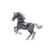 Брошь "Лошадка" со стразами