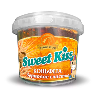 Лакомство для лошади Коньфета Sweet Kiss "Зерновое счастье" 1 кг. Лакомство для лошади Коньфета Sweet Kiss "Зерновое счастье" 1 кг.