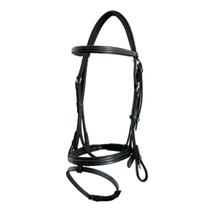 Оголовье трензельное с белой строчкой без повода Оголовье трензельное с белой строчкой без повода