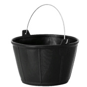 Тазик для лошади "Farmer" с металлической ручкой 12 л, резинопластик