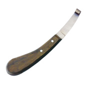 Нож копытный левосторонний с деревянной ручкой