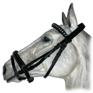 Оголовье трензельное "Equiman" со стразами. АКЦИЯ! Старая цена - 5550 руб.